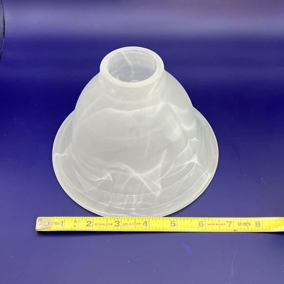 Single Faux Alabaster Bell Glass Shade - Picture 2 of 9